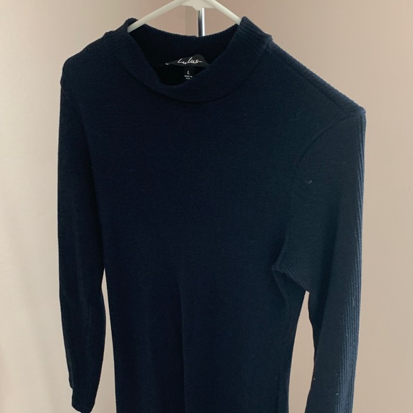 Lulu's Elegant Black Long Sleeve Dress - Picture 3 of 4